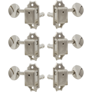 Tuners - Kluson, Oval, 3 per side, Nickel