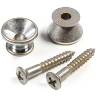 GOTOH Strap Buttons / Pins - Gotoh, EP-B2 Relic, aged chrome, set of 2