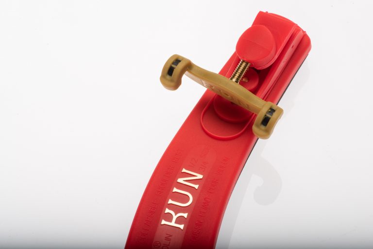 Kun Collapsible fiðlu axlapúði 1/4-1/16, rauður