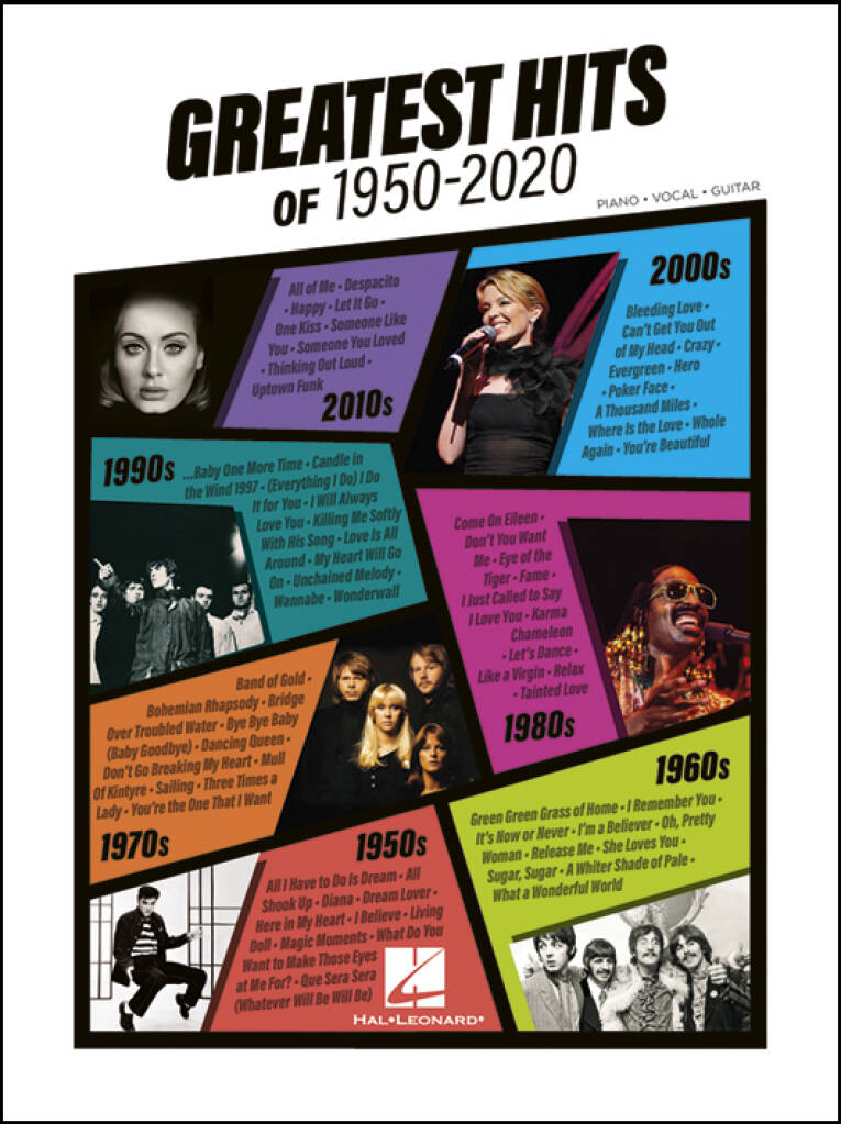 Greatest Hits of 1950-2020 , Piano/Vocal/Guitar