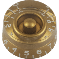 Knob - Speed, Embossed Numbers, Gibson Style, Gold