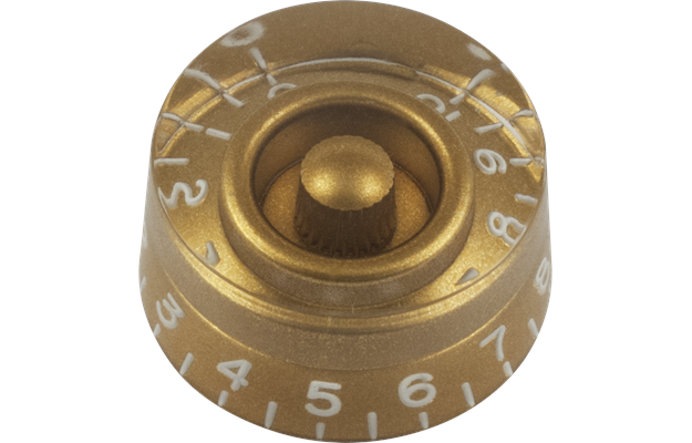Knob - Speed, Embossed Numbers, Gibson Style, Gold