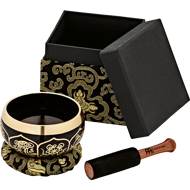 Sonic Energy Ornamental Series Singing Bowl Black, 400g