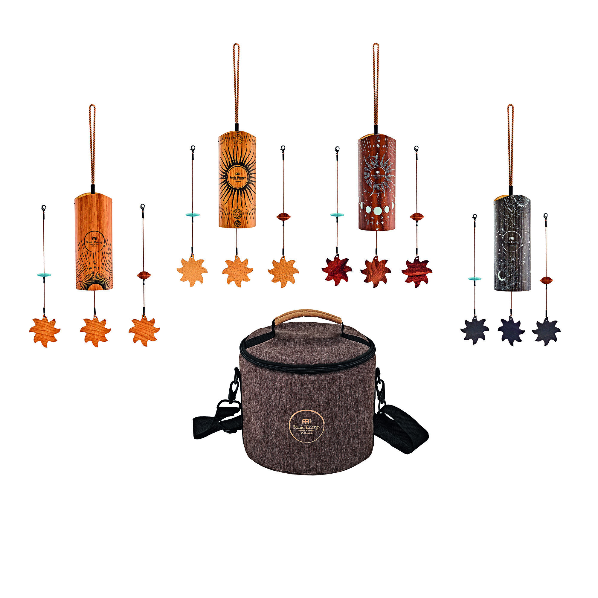 Sonic Energy Cosmic Bamboo Chime Set - 4 stk, með poka