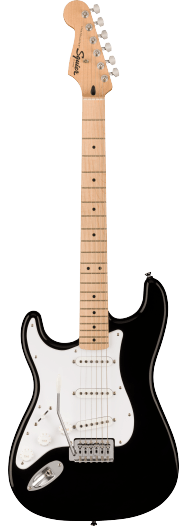 Squier Sonic Stratocaster f. örvhenta, svartur