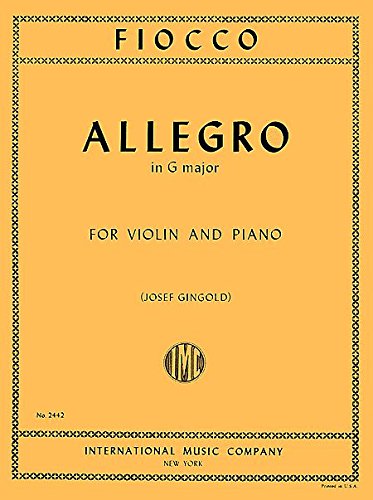 Fiocco: Allegro in G Major, fiðla