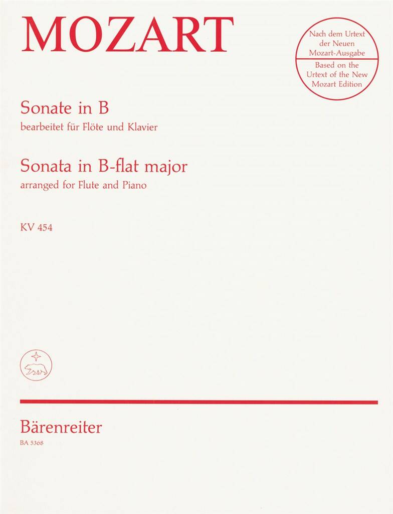 Mozart: Sonate Bb flat major, KV454 þverflauta og píanó