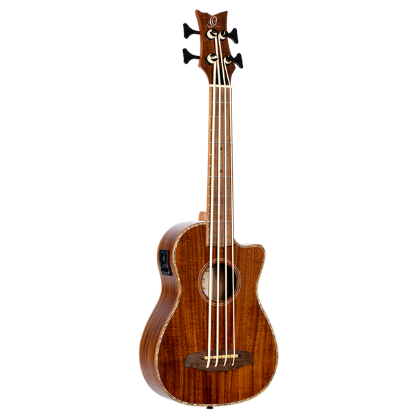 Ortega ukulele bassi , acacia viður, með poka