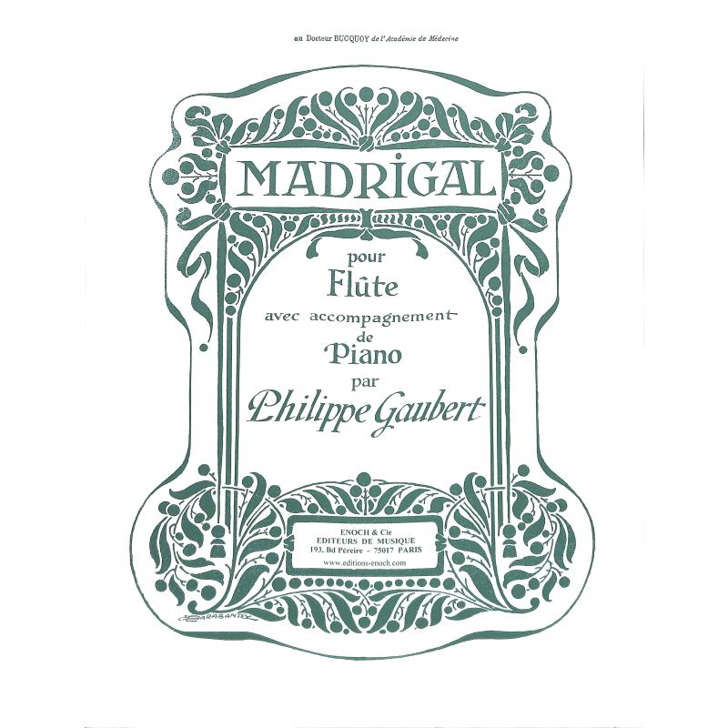 Gaubert: Madrigal -  þverflauta og píanó