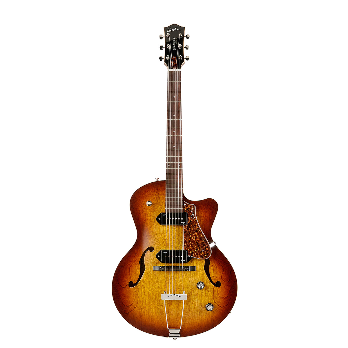 Godin 5th Avenue CW Kingpin II P90 gítar, Cognac Burst