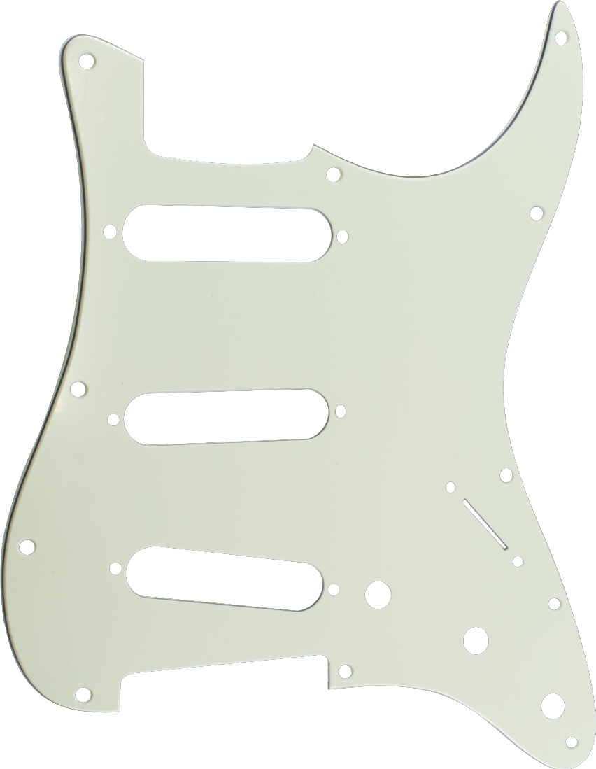 Pickguard - for Standard Strat®, 11 Hole, 3-Ply, Mint / Black / Mint