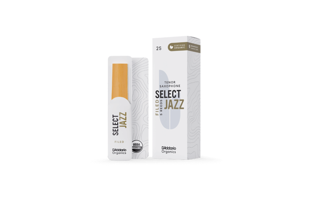 Daddario Organic Select Jazz Filed tenorsaxófónblöð, 5 stk, 3Soft