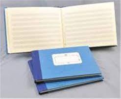 Nótnapappír, STAR 46,8 línur, innbundin