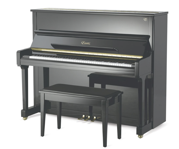 Essex píanó,  EUP-123E, svart, bekkur fylgir