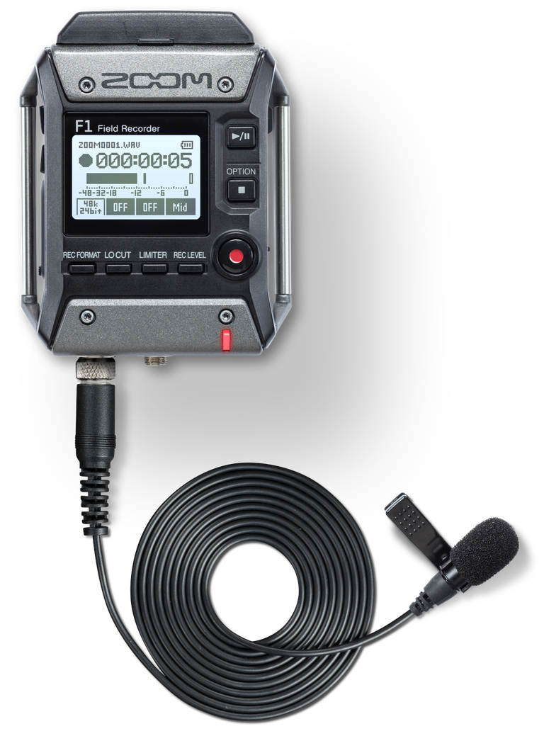 Zoom F1 Field Recorder + Lavalier Mic, VERÐ ÁÐUR 23.900,-