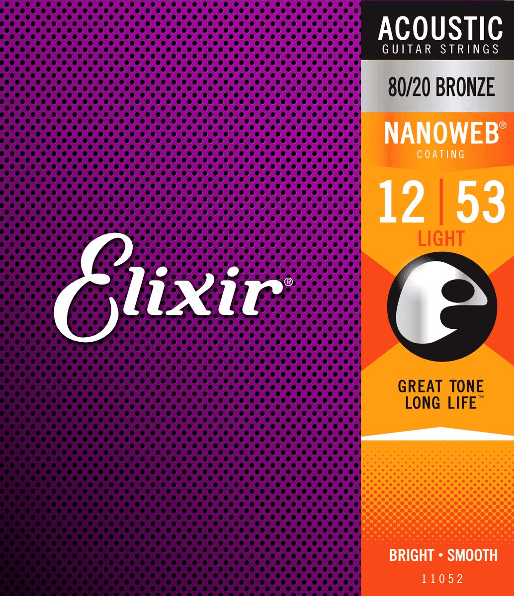 Elixir Nanoweb 80/20 Bronze, Light, 12-53