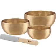 Sonic Energy Singing Bowl sett, með 3 skálum og slegli