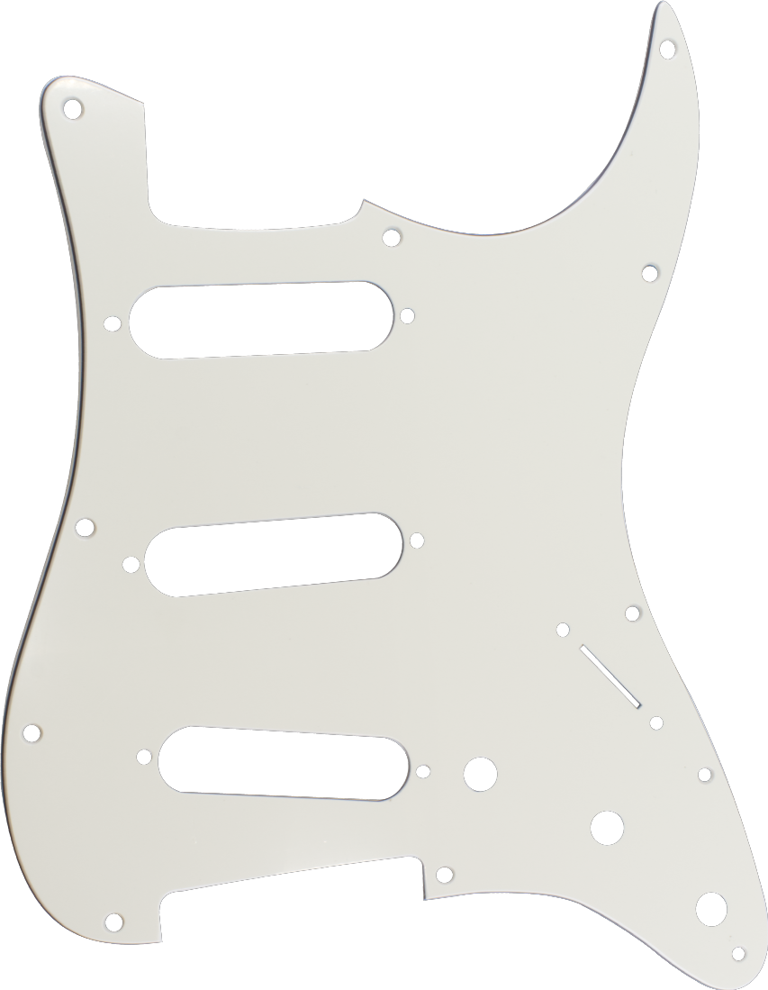 Pickguard - for Standard Strat®, 11 Hole, 3-Ply, Aged White / Black / Aged White