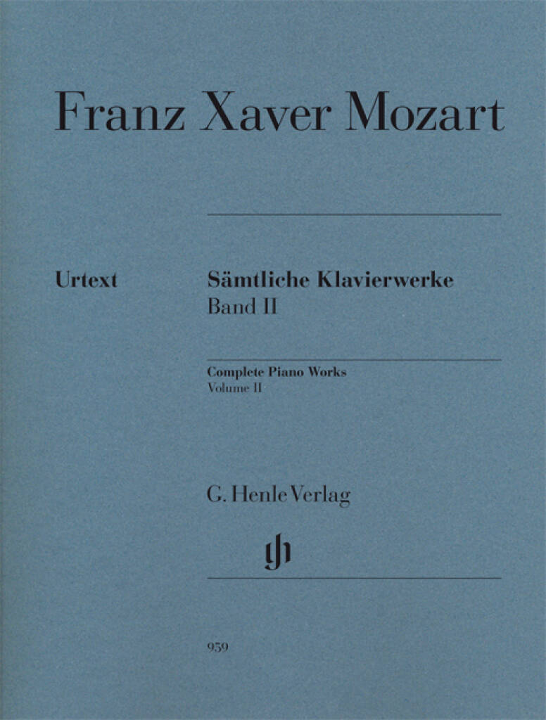 Franz Xaver Mozart: Complete Piano Works , Vol.2