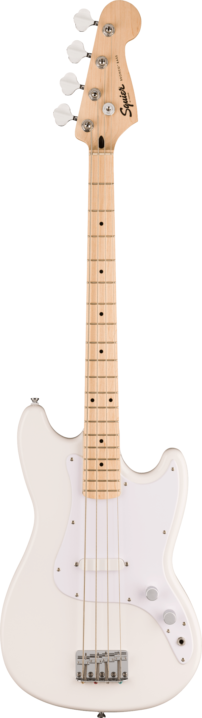 Squier Sonic Bronco Bass, MN, WPG, Shortscale, Arctic White