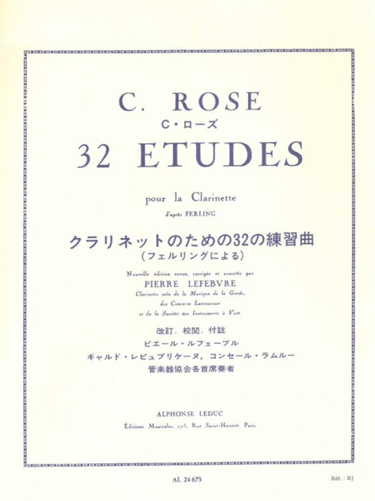 Rose: 32 Études pour la Clarinette