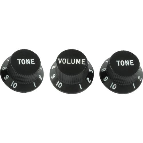 Knobs - Fender, Stratocaster, 1 Volume, 2 Tone