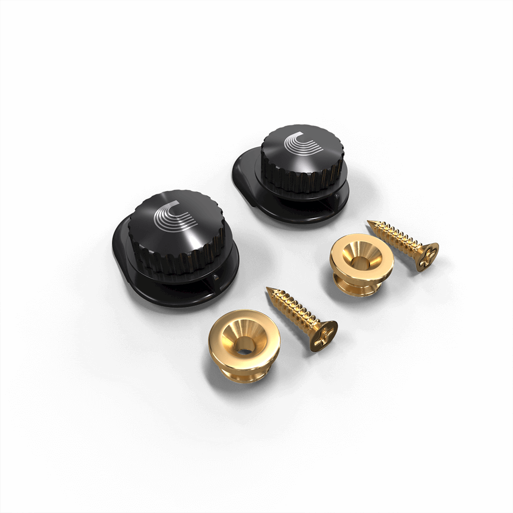 D'Addario Universal Strap Lock System - gyllt