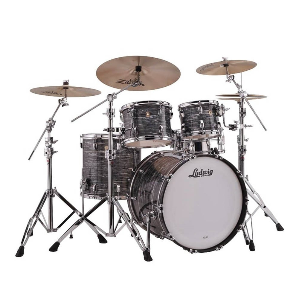 Ludwig Classic Maple Mod 5-Pc, Premium Shell Pack, Vint Black Oyster