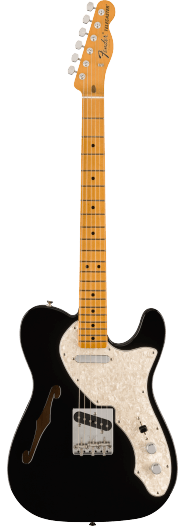Fender Vintera II, ´60s Telecaster Thinline gítar, svartur, með poka