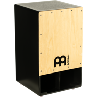 MEINL Bass Cajon Black, Frontplate American White Ash