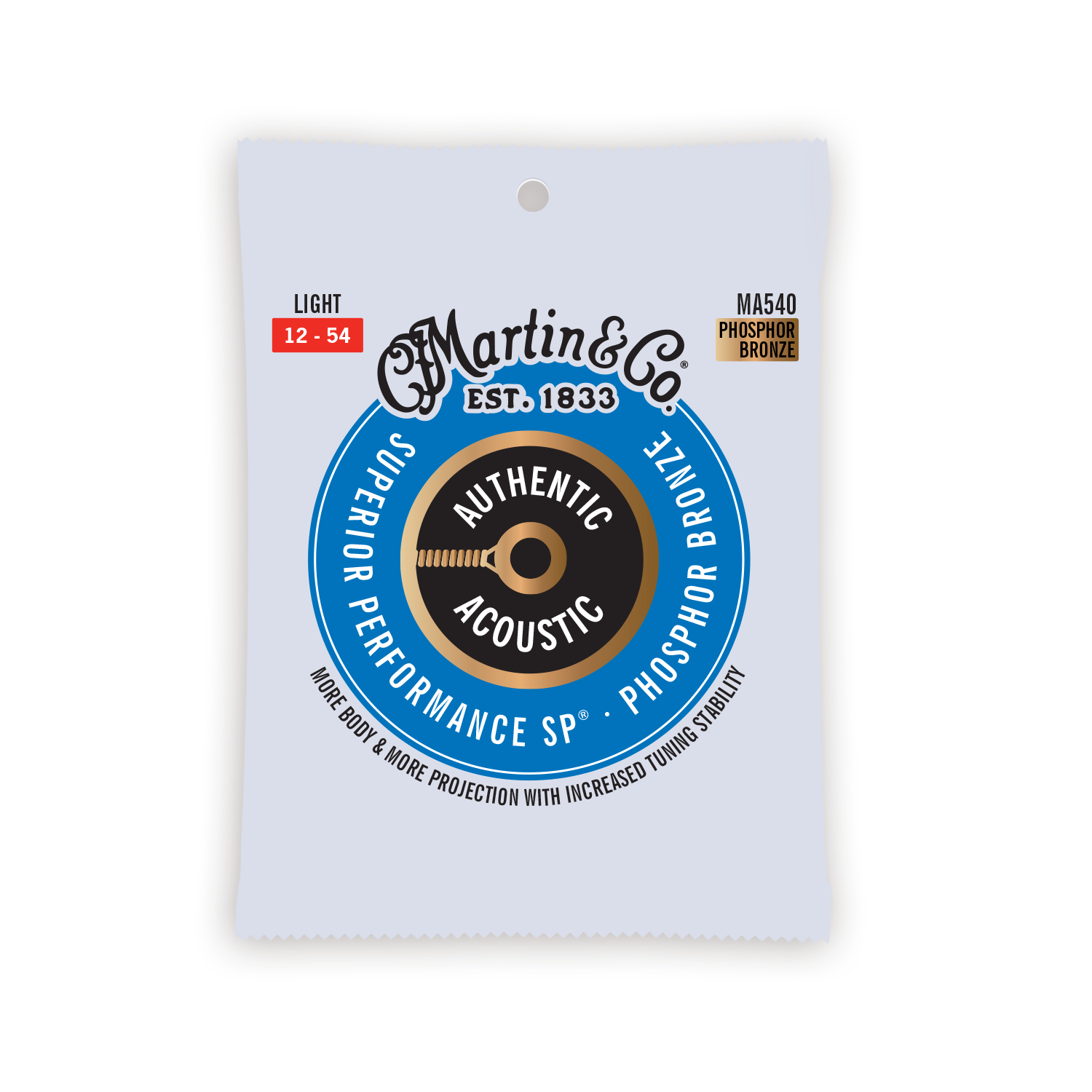 Martin MA540 gítarstrengir, 12-54, Phosphor Bronze