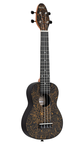 Keiki ukulele,  sópran, orange kaleidoscope. m/poka ofl