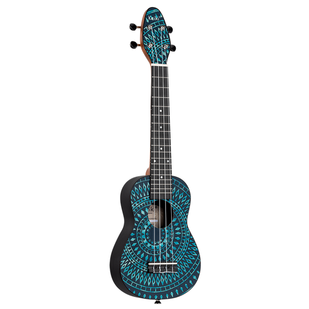 Keiki ukulele,  sópran, blue kaleidoscope. m/poka ofl