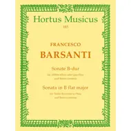 Barsanti: Sonate B-dur, altblokkflauta og píanó