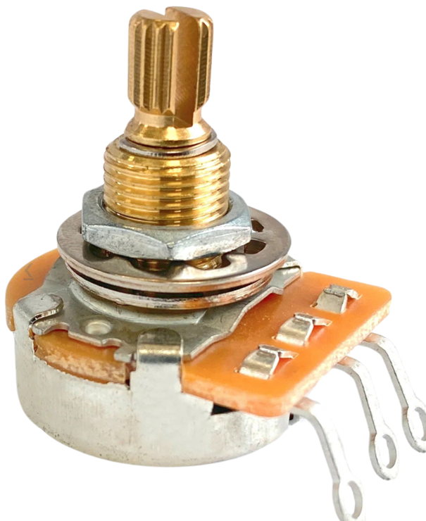 Potentiometer - AxLabs, Linear, Knurled Shaft, Dish Back, ⅜” Bushing