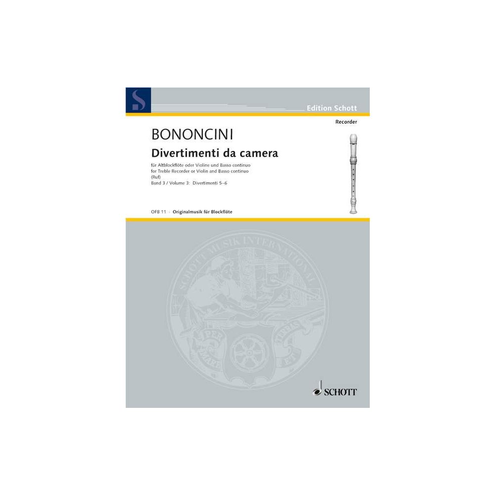 Bononcini: Divertimenti Da Camera, Vol. 3, altblokkflauta og píanó