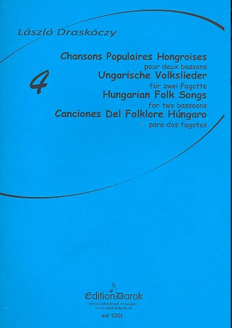 4 Hungarian Folk Songs for 2 bassoons