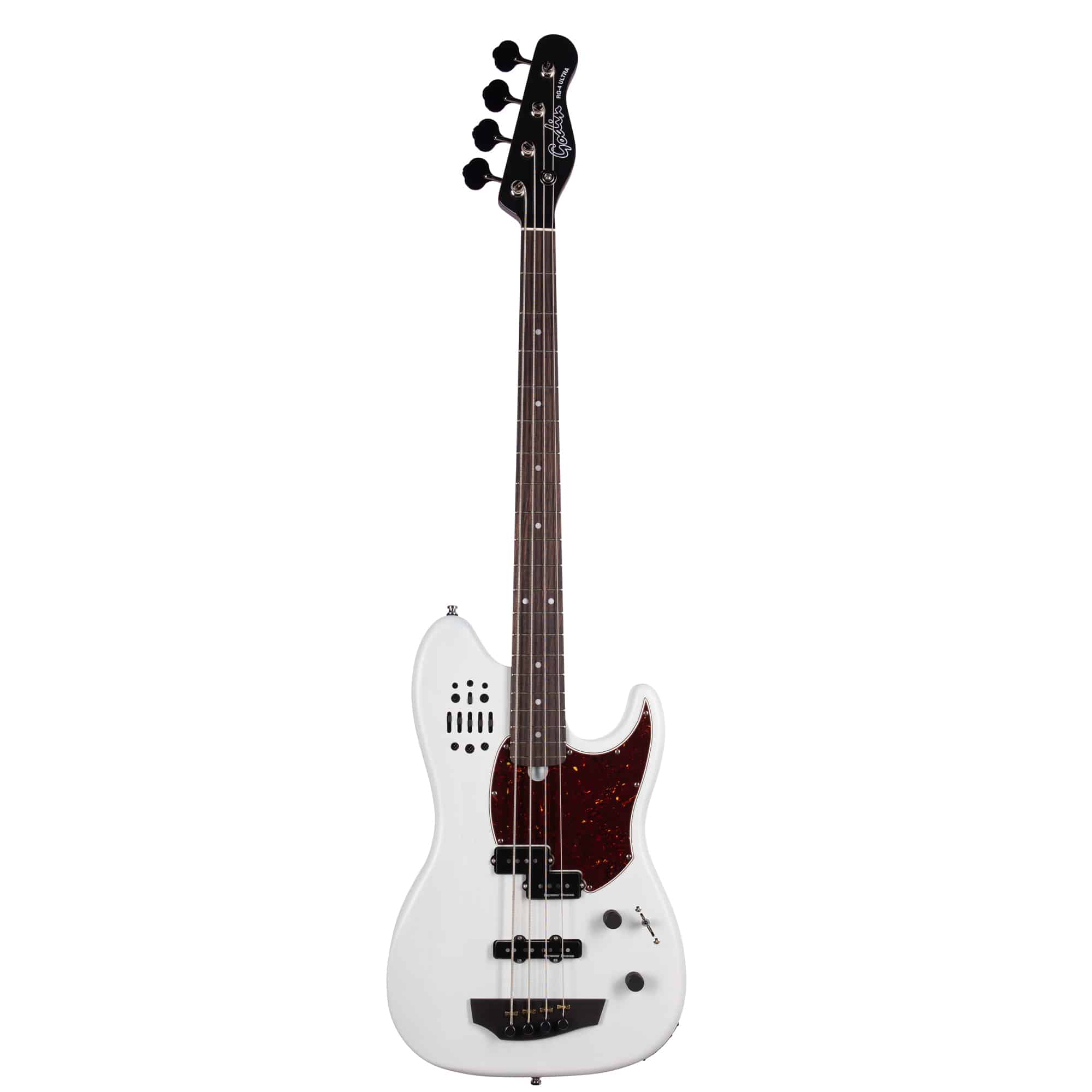 Godin RG-4 Ultra Carbon White RN, bassi með poka