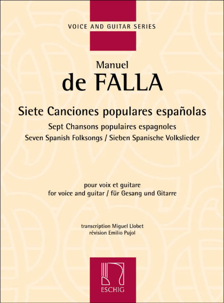 de Falla: Seven Spanish Folksongs, söngur og gítar