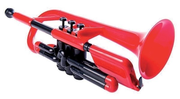 P-Cornet með poka og munnstykki, rauður