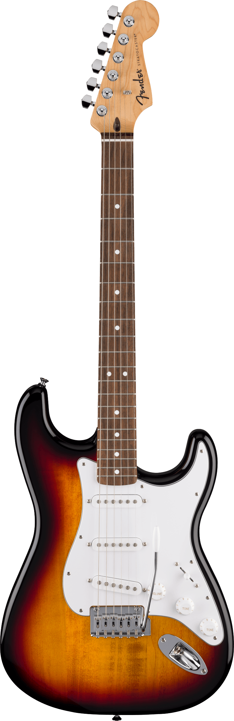 Fender Standard Stratocaster, LRL, White Pickguard, 3-Color Sunburst