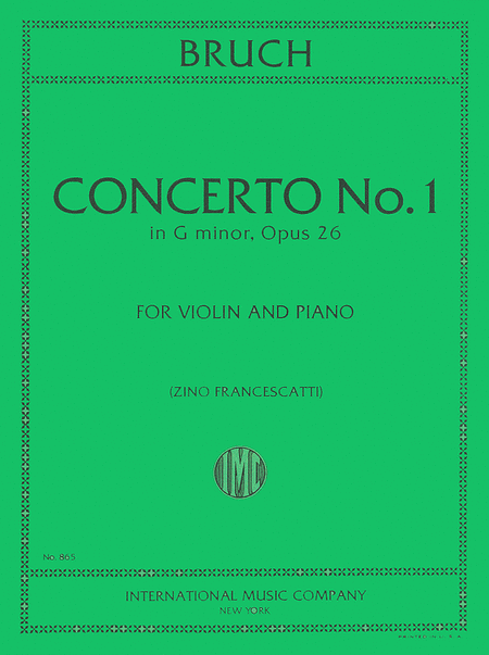 Bruch: Concerto No. 1 in G minor, Op. 26, fiðla