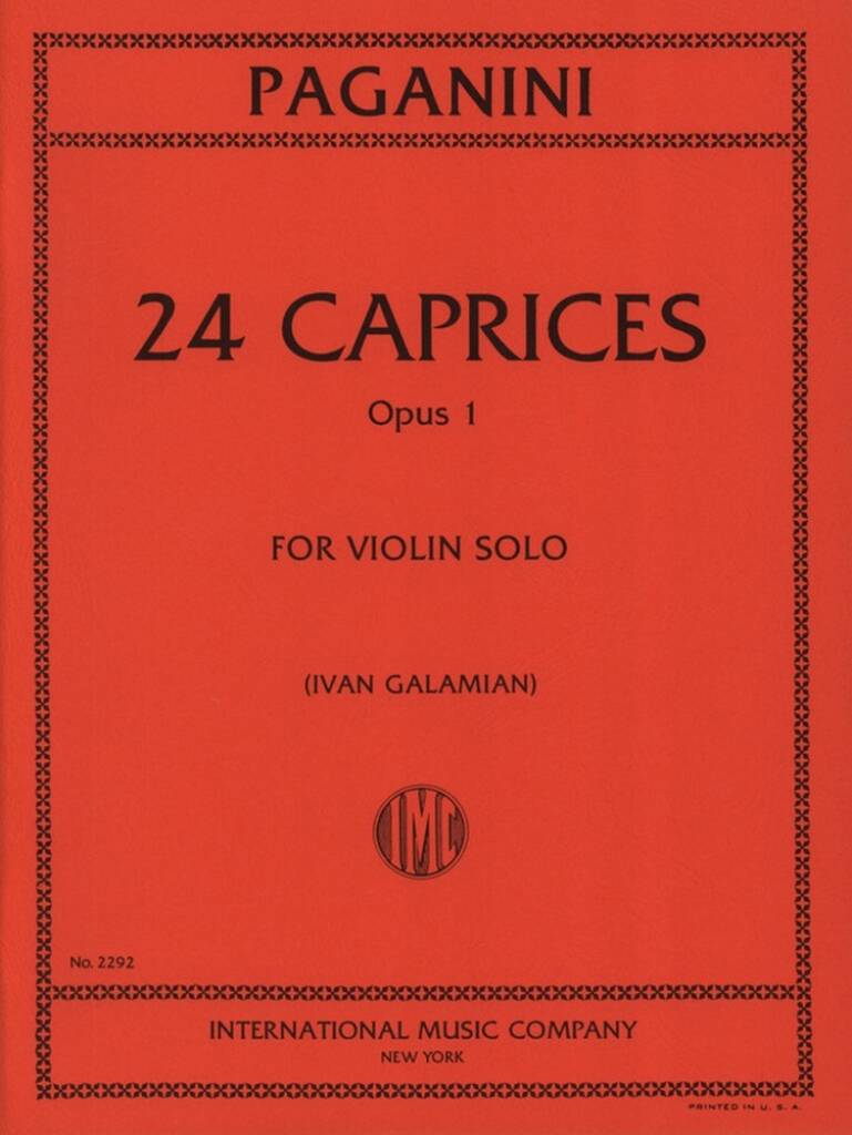 Paganini: 24 Caprices Opus 1, fiðla