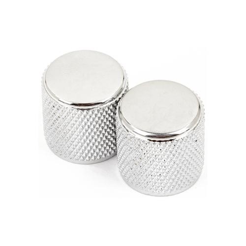 Knob - Fender, Telecaster / P-Bass Barrel, Chrome, 2 stk