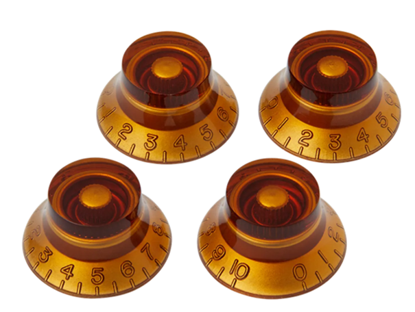 Gibson PRHK-030 Top Hat Knobs, 4 stk , vintage amber