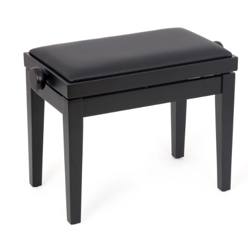 Musica píanóbekkur, stillanlegur, svartur