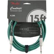Fender Contour jack snúra, 15 fet, græn