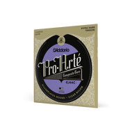 Extra -Hard Tension Silver Plated Wrap, Composite Core, Clear Nylon Trebles