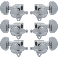 GROVER Tuners, Rotomatic Roto-Grip locking, 3 per side, Chrome
