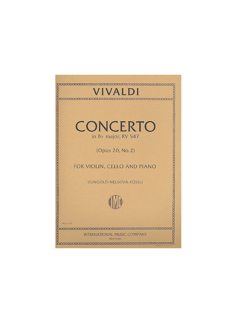 Vivaldi: Concerto in Bb Major, Op.20 No2   fiðla, selló og píanó